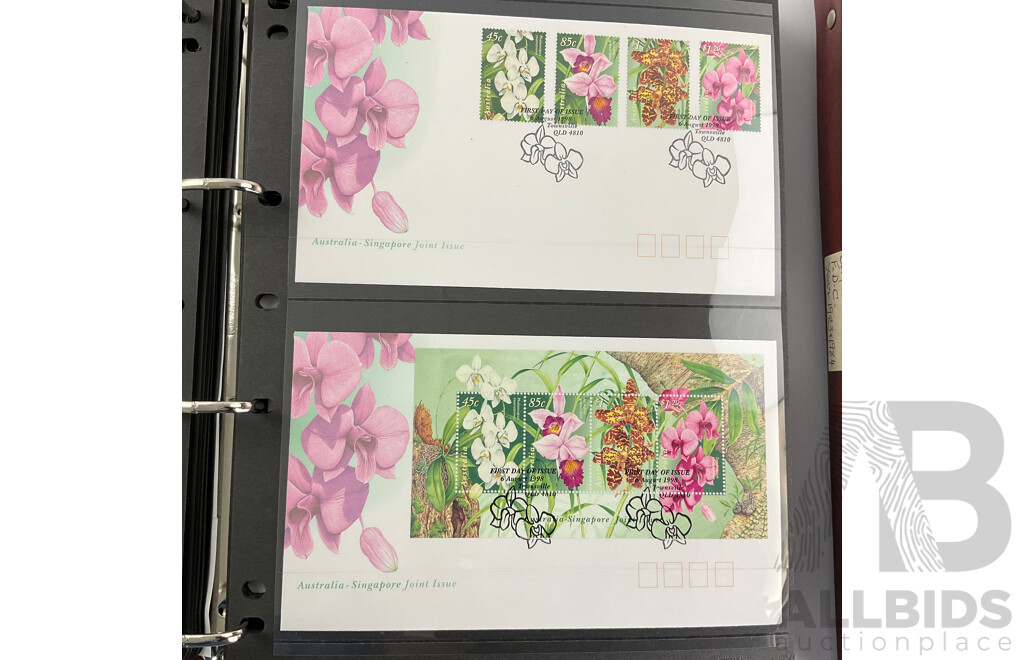 Two Albums of Australian First Day Covers, Examples Spanning 1983 - 1984 and 1997 - 1998