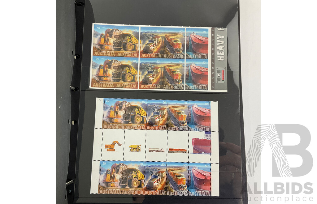 Album of Australian PNCs, Mint Stamp, Blocks Mini Sheets and First Day Covers Including Trans Australian Railway, Royal Christening/Wedding, Sir Douglas Mawson, National Service, Australia Remembers and More