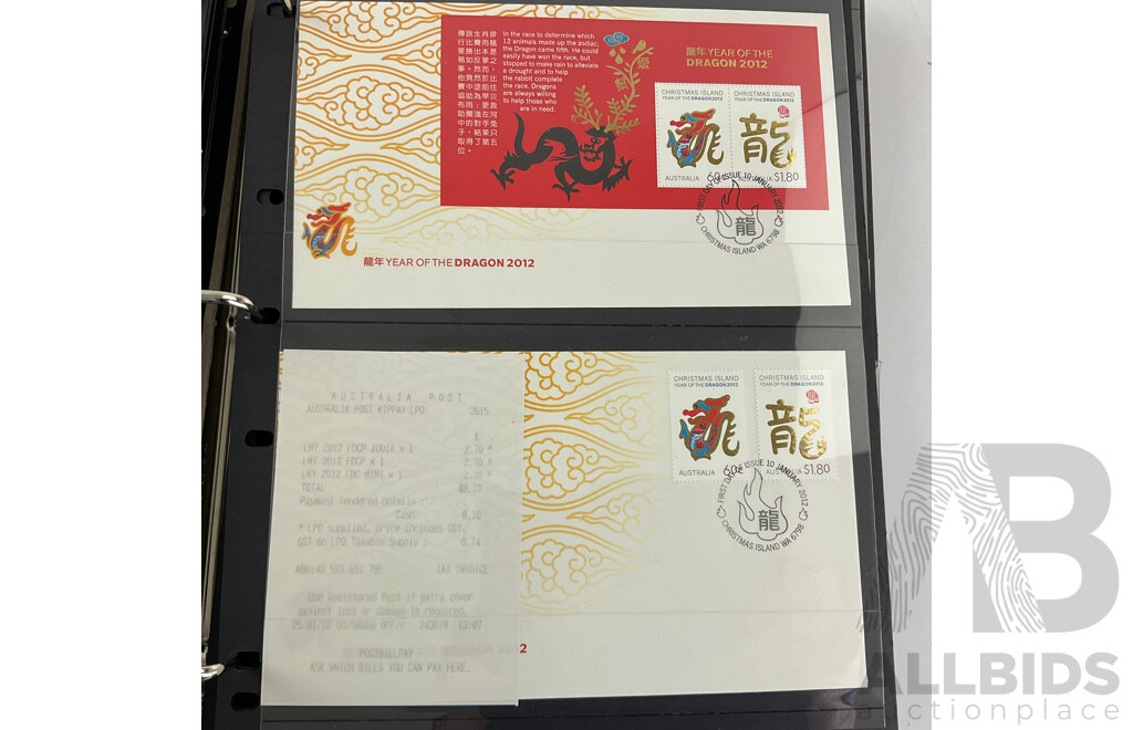 Album of Australian PNCs, Mint Stamp, Blocks Mini Sheets and First Day Covers Including Trans Australian Railway, Royal Christening/Wedding, Sir Douglas Mawson, National Service, Australia Remembers and More