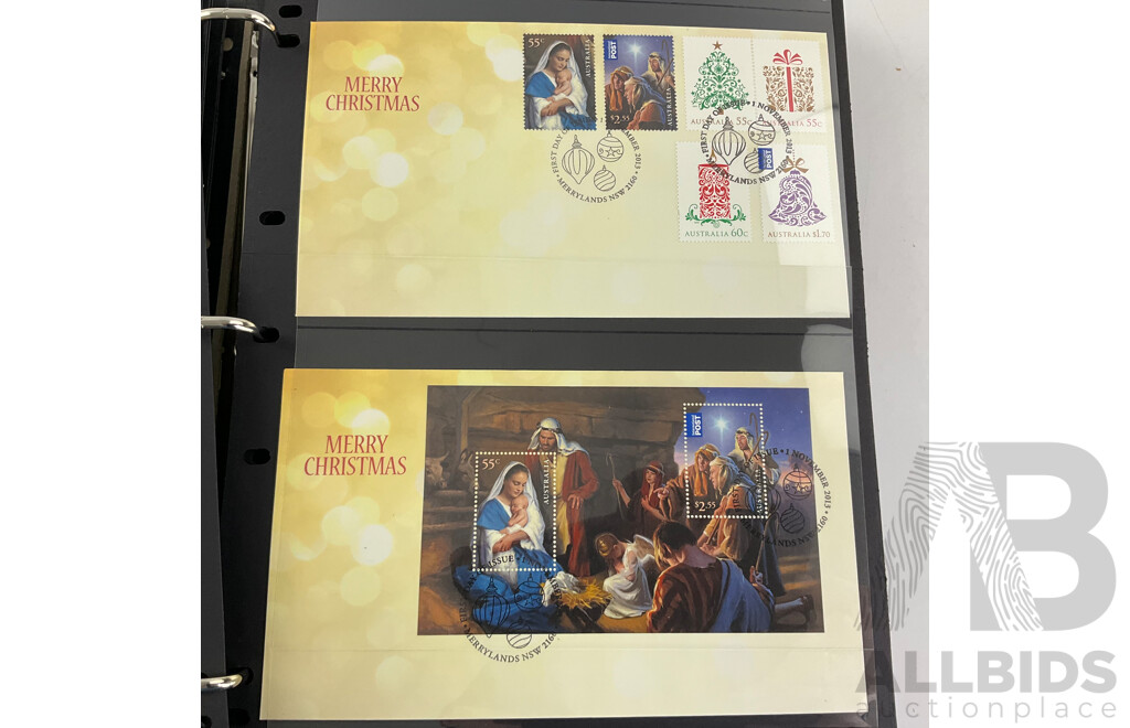 Album of Australian PNCs, Mint Stamp, Blocks Mini Sheets and First Day Covers Including Trans Australian Railway, Royal Christening/Wedding, Sir Douglas Mawson, National Service, Australia Remembers and More