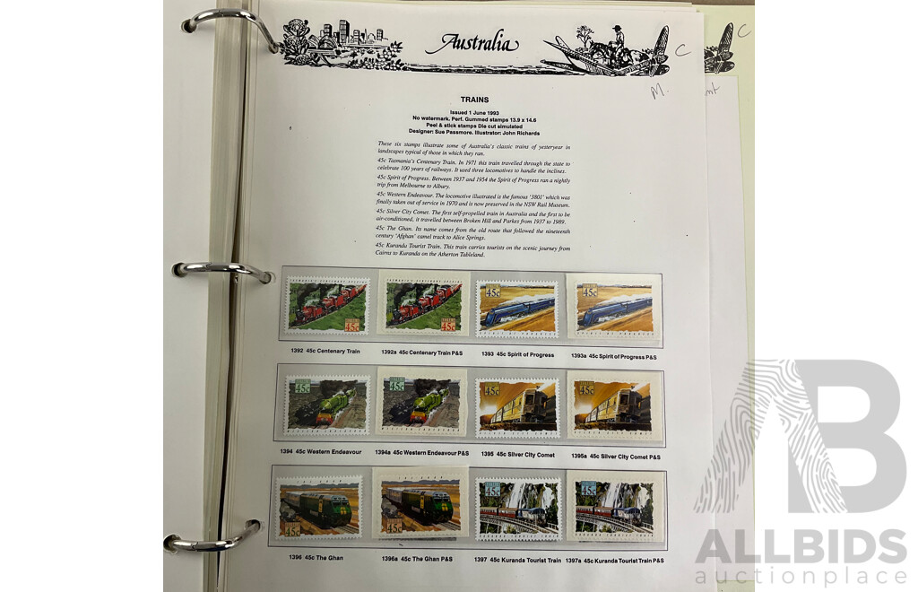 Australian Seven Seas 1993 to 1995 Mint Stamp Album