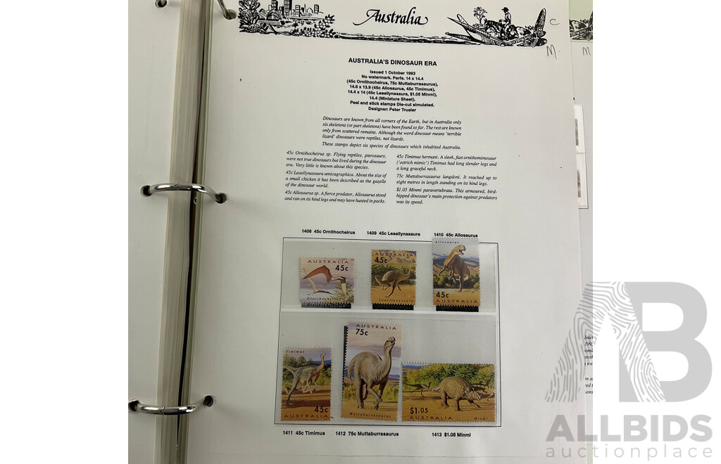 Australian Seven Seas 1993 to 1995 Mint Stamp Album