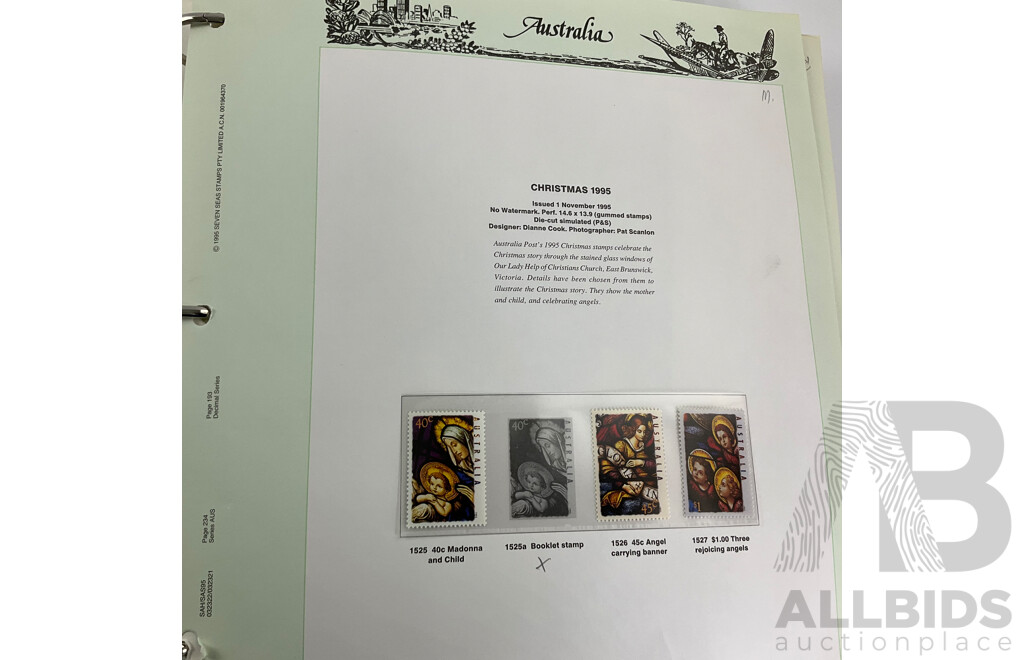 Australian Seven Seas 1993 to 1995 Mint Stamp Album