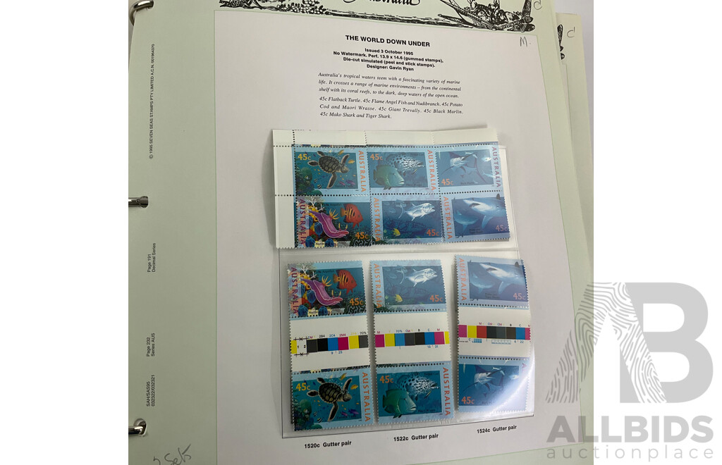 Australian Seven Seas 1993 to 1995 Mint Stamp Album
