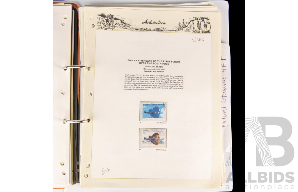 Album of Antarctica/Australian Antarctic Territory, Examples Spanning 1959 to 1998 Including Seven Seas Hingeless Sheets, Sets, Mints, Mini Sheets and More