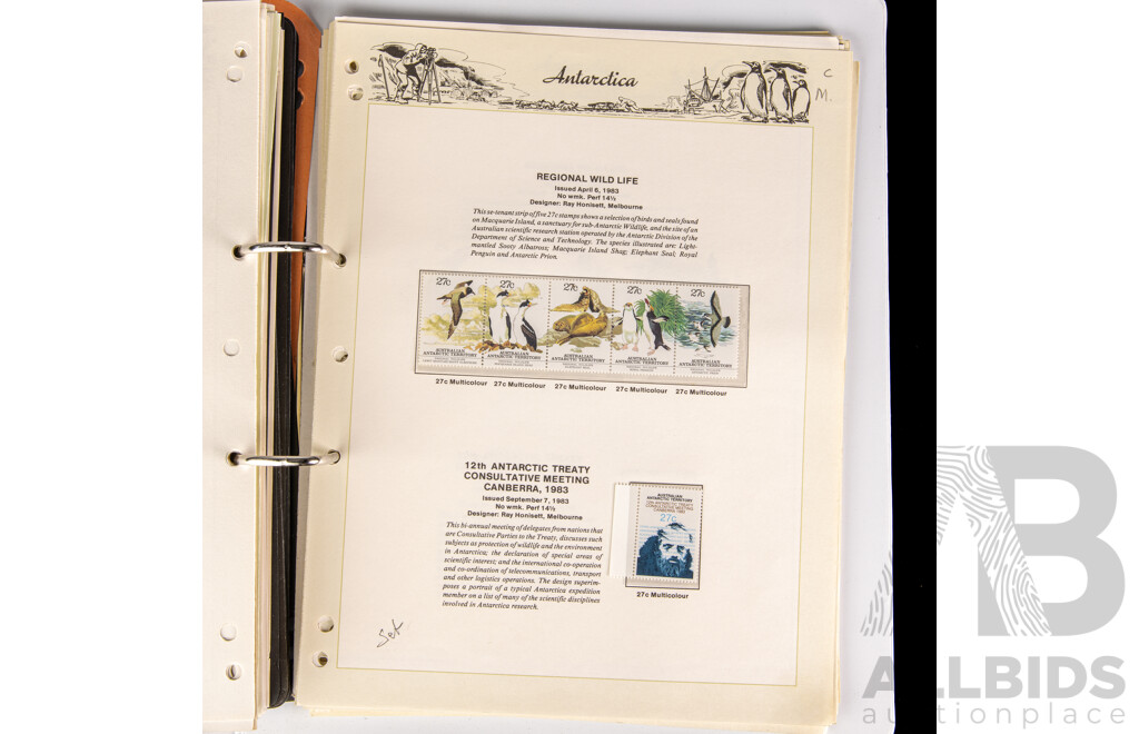 Album of Antarctica/Australian Antarctic Territory, Examples Spanning 1959 to 1998 Including Seven Seas Hingeless Sheets, Sets, Mints, Mini Sheets and More