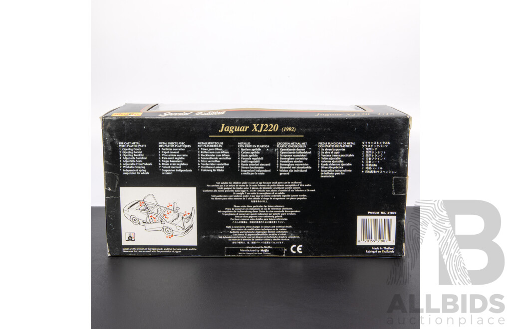 Maisto Special Edition Diecast 1992 Jaguar XJ220 - 1:18 Scale