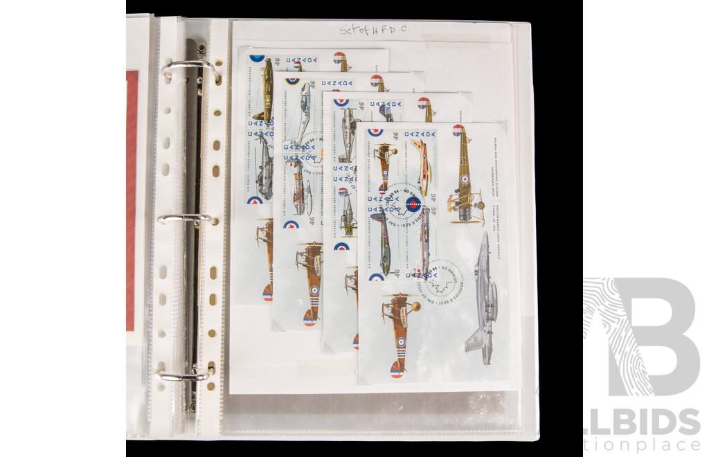 Three Albums of Canadian First Day Covers and Stamp Packs, Examples Spanning 1954 to 2000