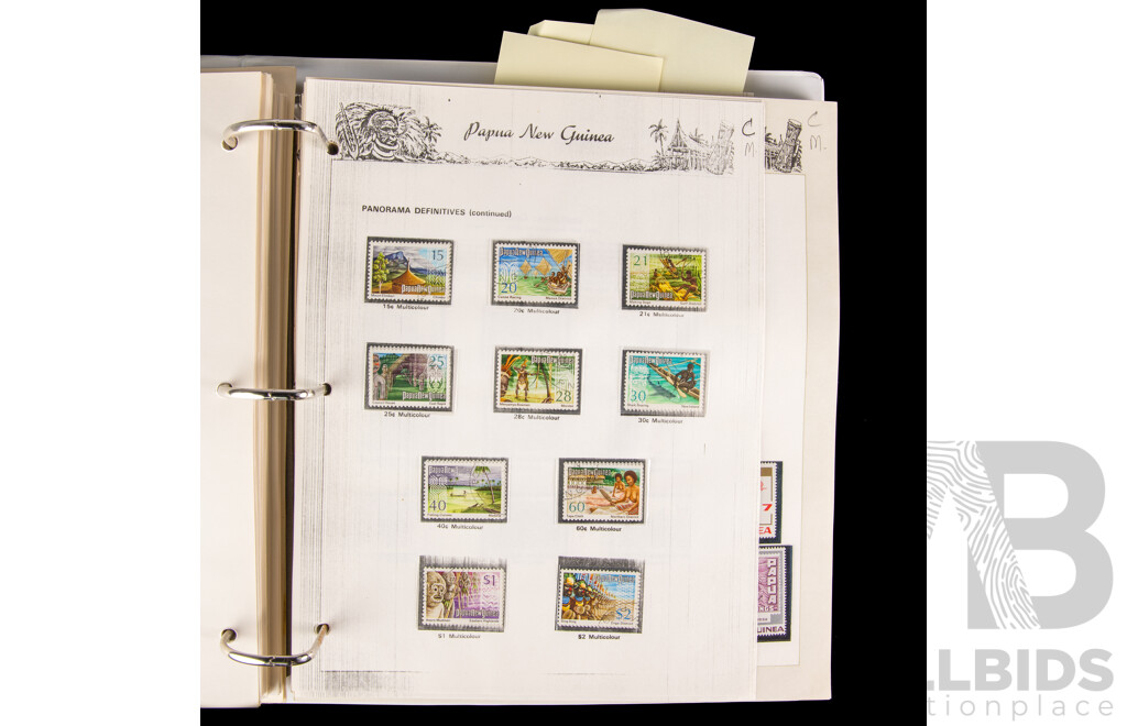 Papua New Guinea Seven Seas Stamp Album Spanning 1953 to 1983
