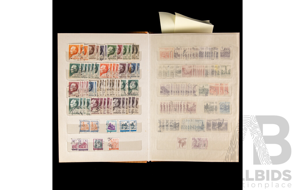 Three Albums of Vintage International Stamps Including Malta, Greece and Yugoslavia