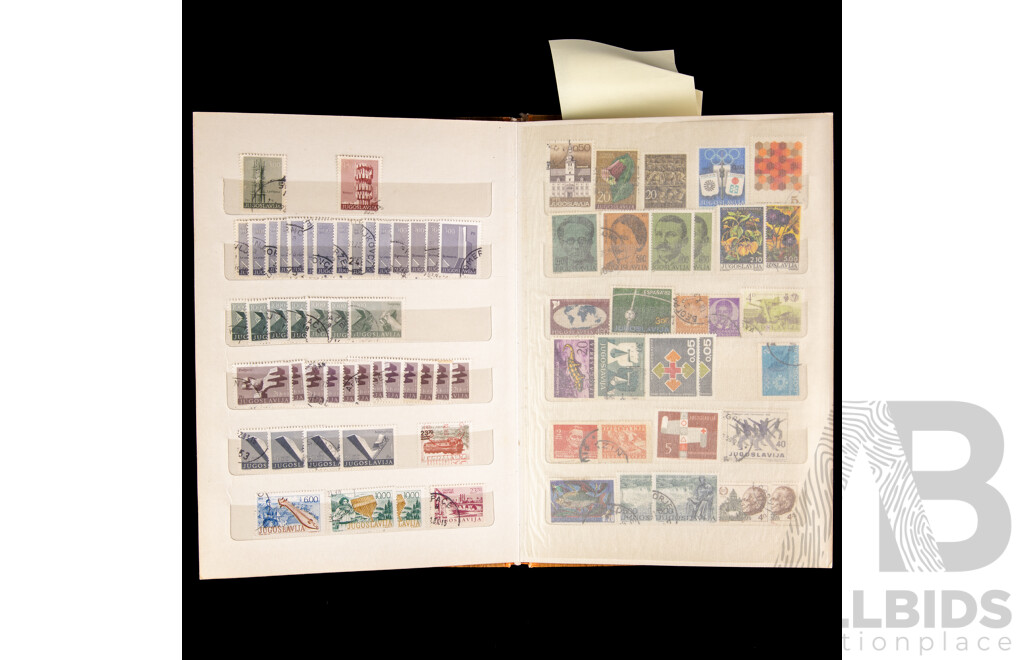 Three Albums of Vintage International Stamps Including Malta, Greece and Yugoslavia