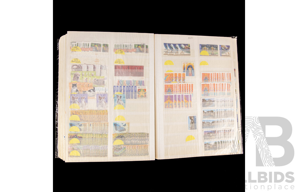 Large Album of Australian Cancelled Stamps, Examples Spanning 1991 to 2006, Many Multiples, Centenary of Federation, Olympic, Christmas and More