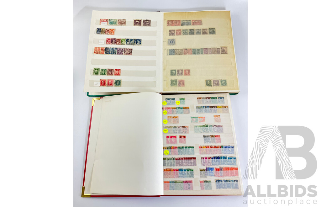 Two Albums of Antique/Vintage French and Czechoslovakian Stamps, Examples Spanning 1870's to 1990's