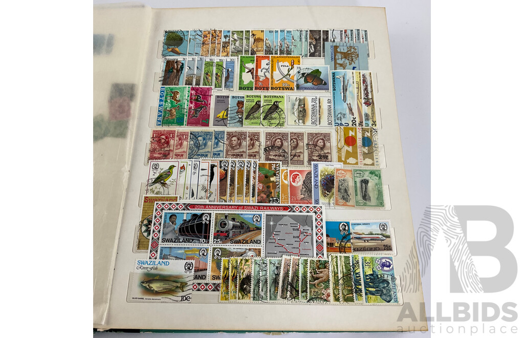 Album of Vintage International Stamps, Mostly Old Commonwealth Countries Including Aden, South Africa, Gold Coast, Bermuda, British Virgin Islands, Nyasland, Swaziland, Tokelau Islands and More
