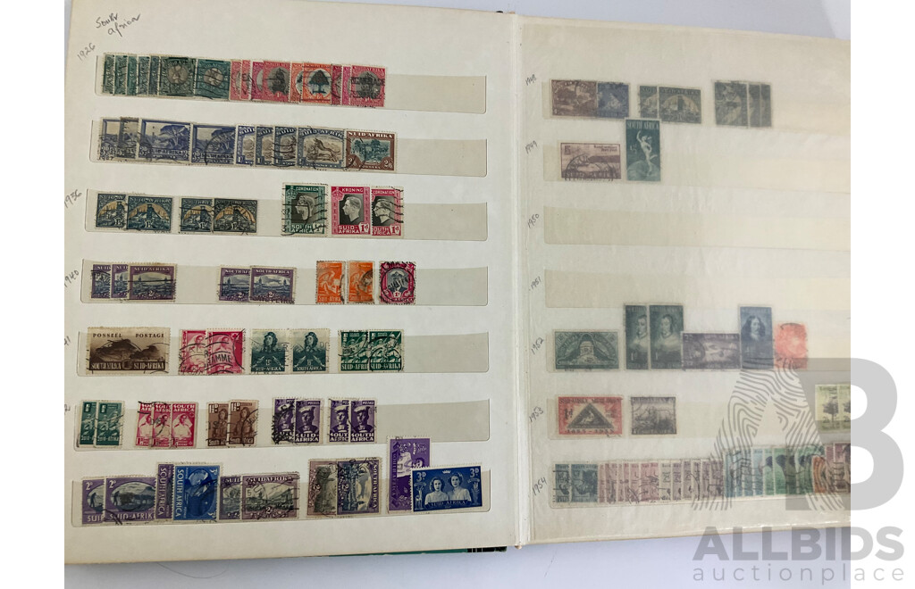 Album of Vintage International Stamps, Mostly Old Commonwealth Countries Including Aden, South Africa, Gold Coast, Bermuda, British Virgin Islands, Nyasland, Swaziland, Tokelau Islands and More