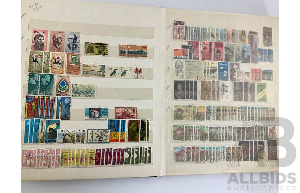 Album of Vintage International Stamps, Mostly Old Commonwealth Countries Including Aden, South Africa, Gold Coast, Bermuda, British Virgin Islands, Nyasland, Swaziland, Tokelau Islands and More