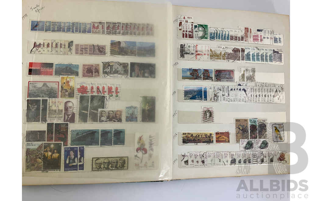 Album of Vintage International Stamps, Mostly Old Commonwealth Countries Including Aden, South Africa, Gold Coast, Bermuda, British Virgin Islands, Nyasland, Swaziland, Tokelau Islands and More
