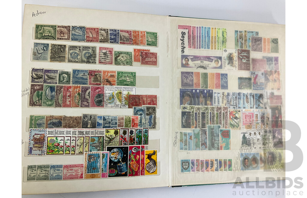 Album of Vintage International Stamps, Mostly Old Commonwealth Countries Including Aden, South Africa, Gold Coast, Bermuda, British Virgin Islands, Nyasland, Swaziland, Tokelau Islands and More