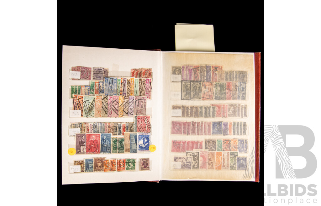 Two Albums of Austrian and Belgium Stamps, Overprints, Part Sets, Examples Spanning 1912 to 2000's
