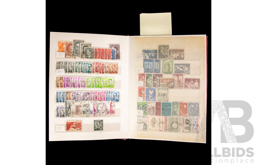 Two Albums of Austrian and Belgium Stamps, Overprints, Part Sets, Examples Spanning 1912 to 2000's