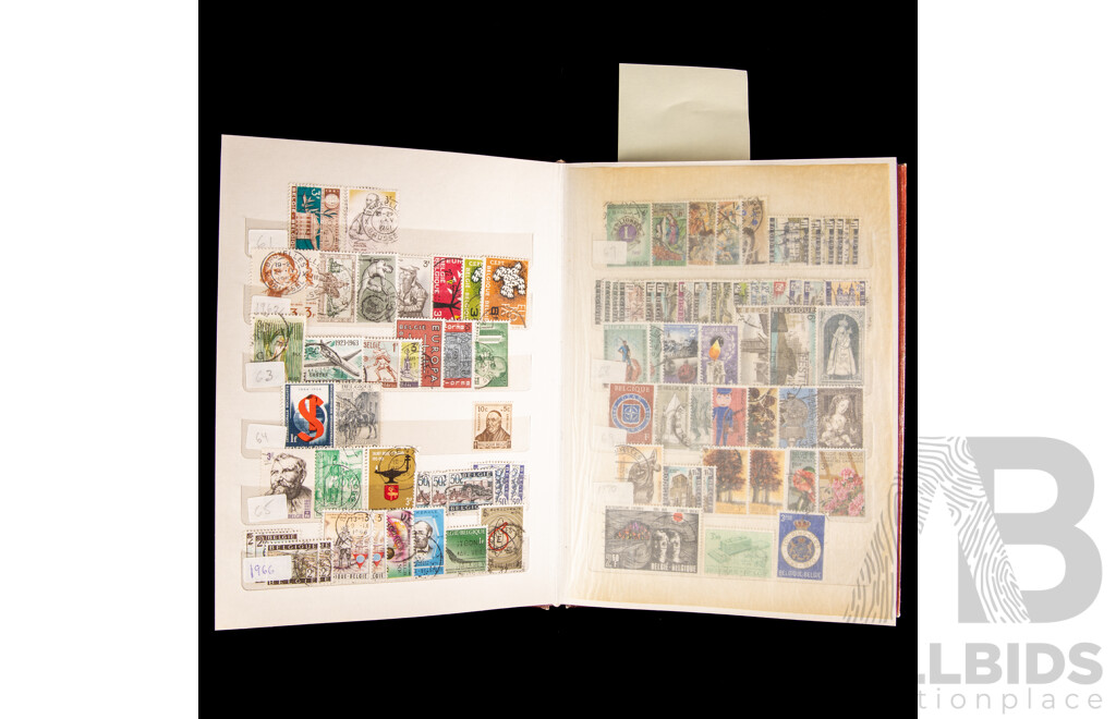 Two Albums of Austrian and Belgium Stamps, Overprints, Part Sets, Examples Spanning 1912 to 2000's