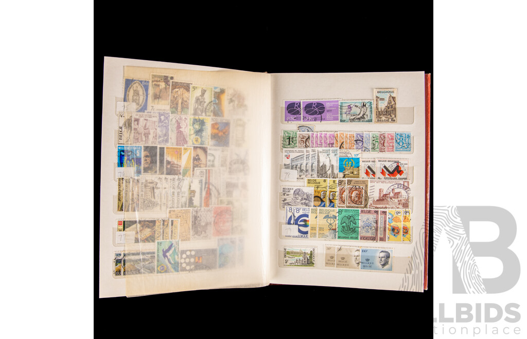 Two Albums of Austrian and Belgium Stamps, Overprints, Part Sets, Examples Spanning 1912 to 2000's
