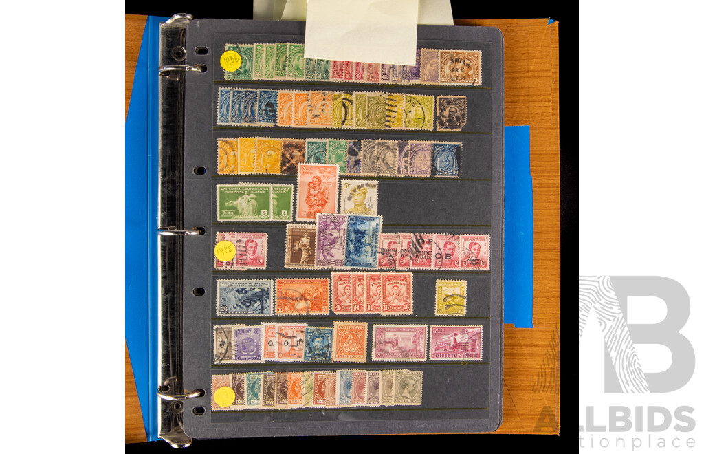 Album of Philippines Stamps, Including USA/Philippine Islands, Over Prints, Examples Spanning 1906 to 1999