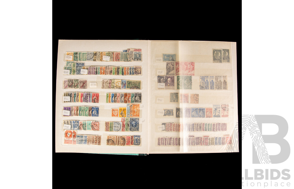 Two Albums of International Antique/Vintage Stamps Including Monaco, Tuvalu, French Colonies, Tunisie, Herm Island, Gabon, Republic of Guinea, Polynesia, Brunei, Chad, Maldives, Portugal 1892 to 1992