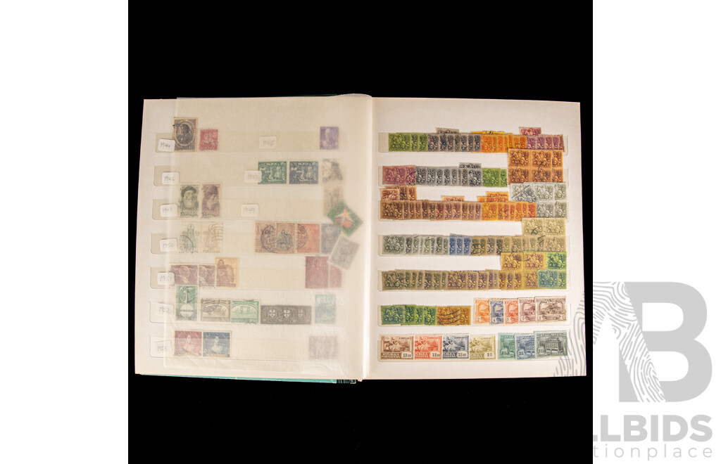 Two Albums of International Antique/Vintage Stamps Including Monaco, Tuvalu, French Colonies, Tunisie, Herm Island, Gabon, Republic of Guinea, Polynesia, Brunei, Chad, Maldives, Portugal 1892 to 1992