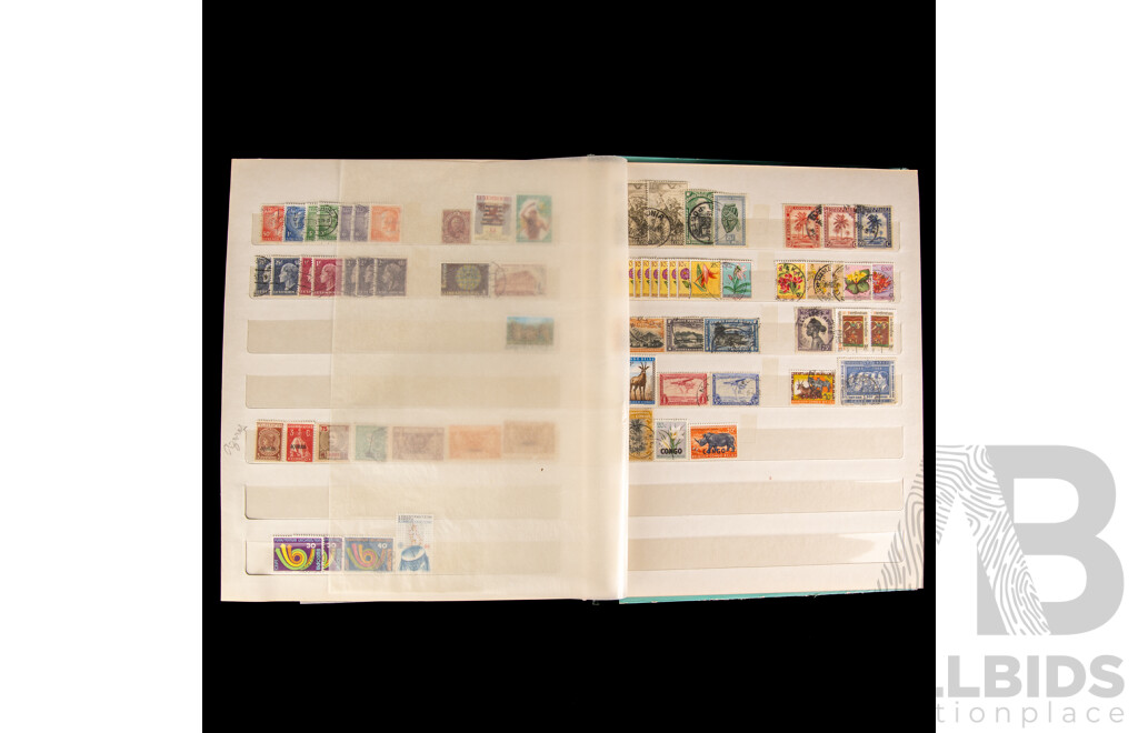 Two Albums of International Antique/Vintage Stamps Including Monaco, Tuvalu, French Colonies, Tunisie, Herm Island, Gabon, Republic of Guinea, Polynesia, Brunei, Chad, Maldives, Portugal 1892 to 1992