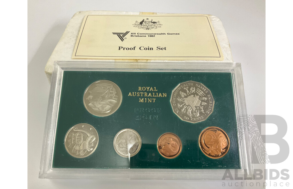 Australian RAM 1982 Six Proof Coin Set, Commonwealth Games