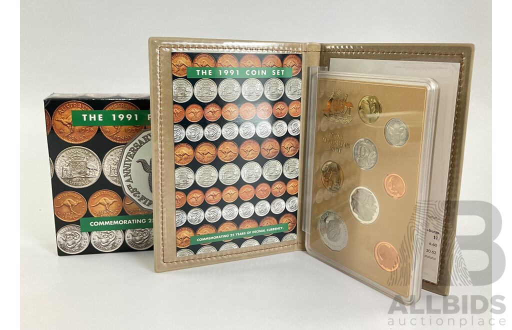 Australian RAM 1991 Proof Coin Set, Twenty Five Years of Decimal Currency