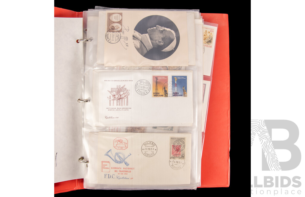 Album of Israel, Vatican City and Italy First Day Covers, Example Spanning 1950's to 1990's