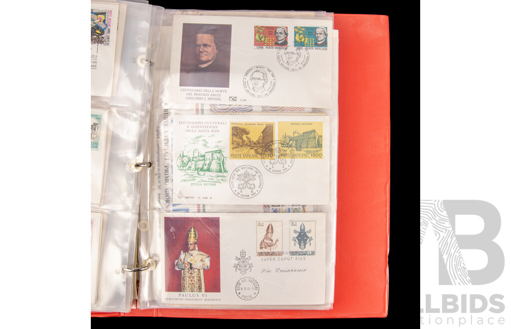 Album of Israel, Vatican City and Italy First Day Covers, Example Spanning 1950's to 1990's