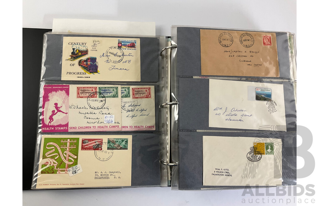 Album of New Zealand First Day Covers, Examples Spanning 1948 to 1993, Including Some Niue