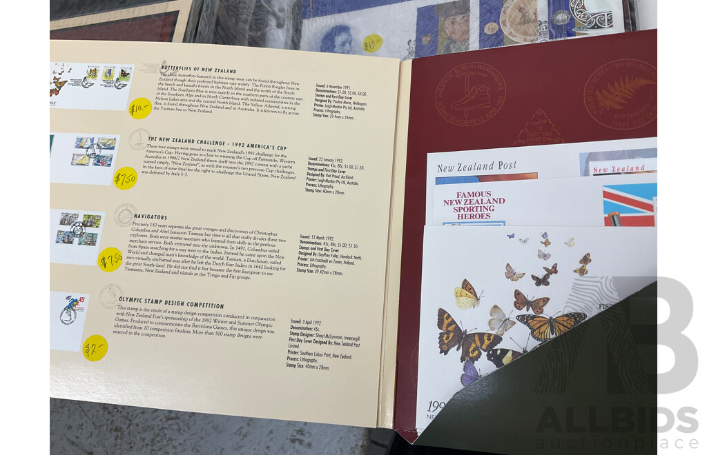 Album of New Zealand First Day Covers, Examples Spanning 1948 to 1993, Including Some Niue