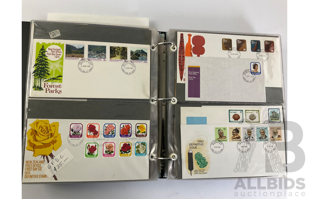 Album of New Zealand First Day Covers, Examples Spanning 1948 to 1993, Including Some Niue