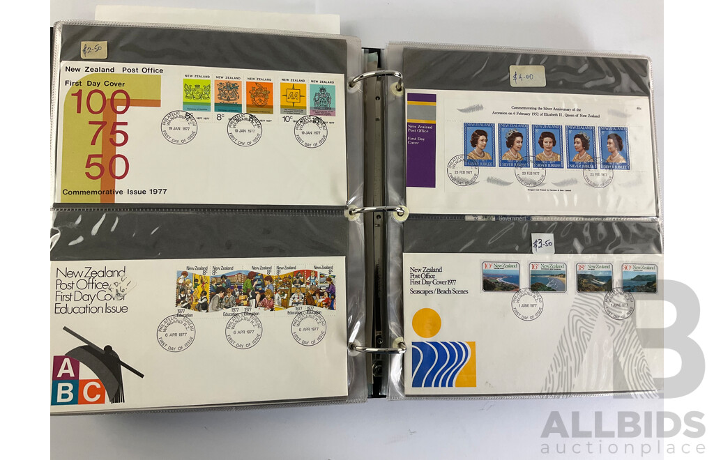 Album of New Zealand First Day Covers, Examples Spanning 1948 to 1993, Including Some Niue