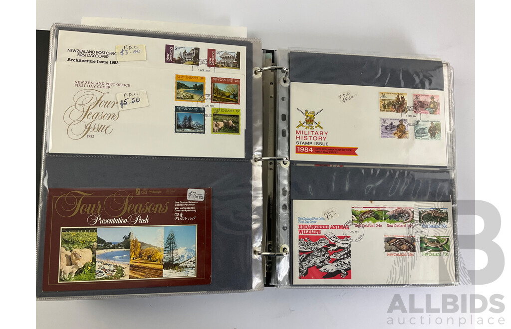 Album of New Zealand First Day Covers, Examples Spanning 1948 to 1993, Including Some Niue