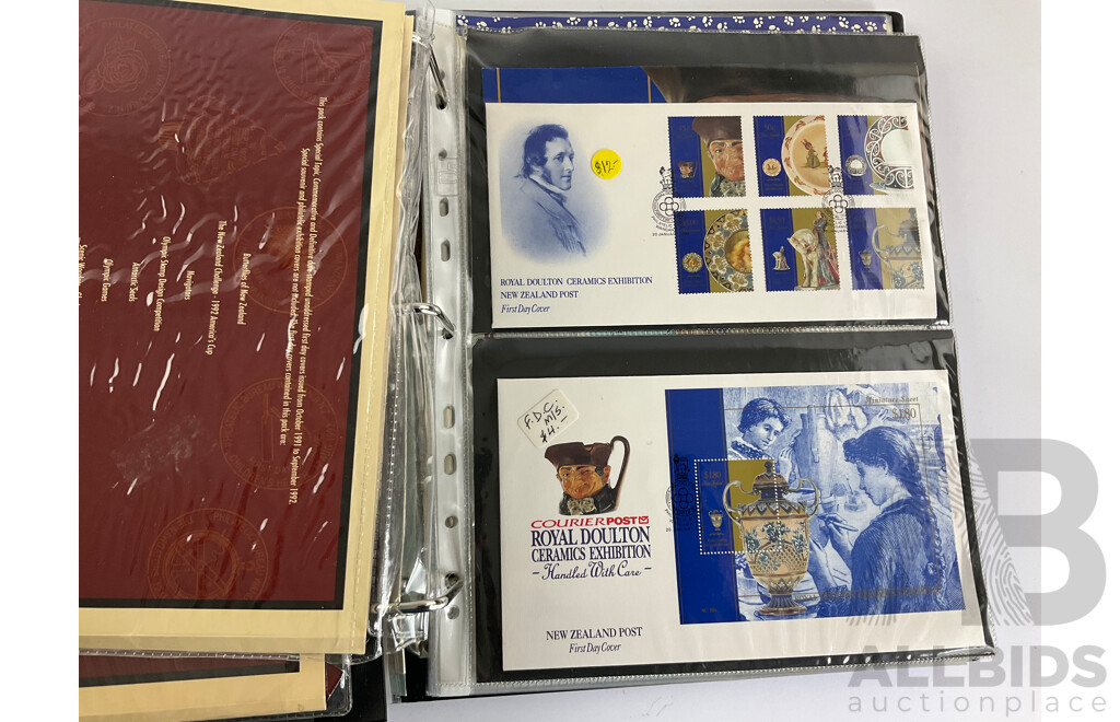Album of New Zealand First Day Covers, Examples Spanning 1948 to 1993, Including Some Niue