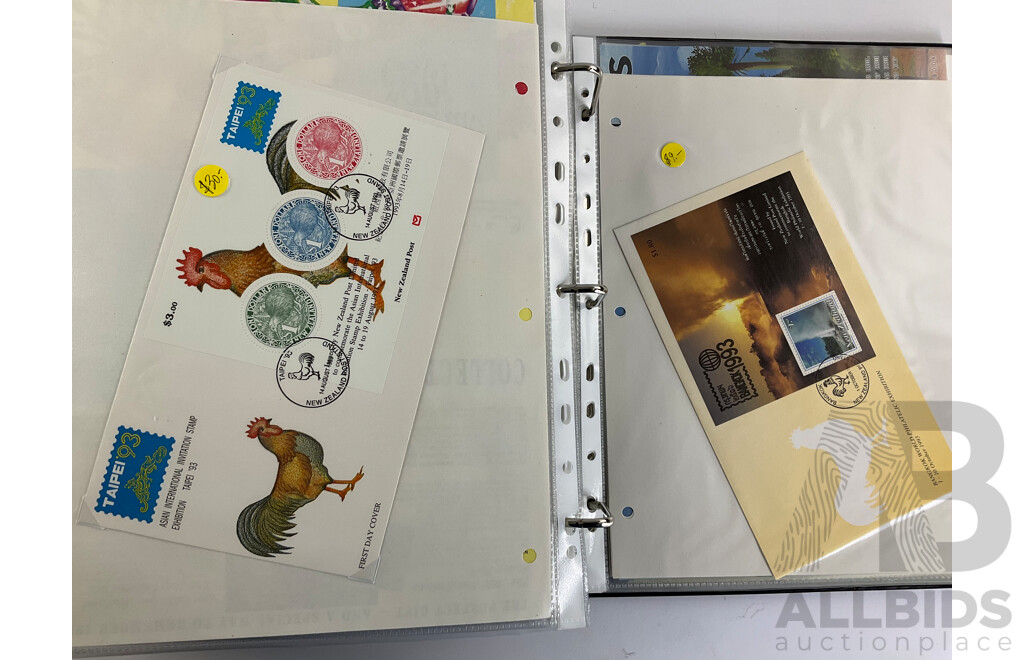 Album of New Zealand First Day Covers, Examples Spanning 1948 to 1993, Including Some Niue