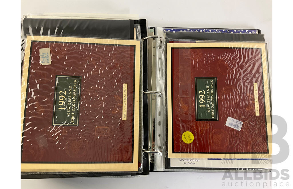 Album of New Zealand First Day Covers, Examples Spanning 1948 to 1993, Including Some Niue