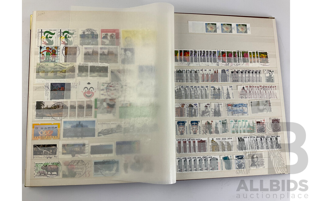 Album of German Stamps, Examples Spanning 1926 to 1987, Including Part Sets and Multiples