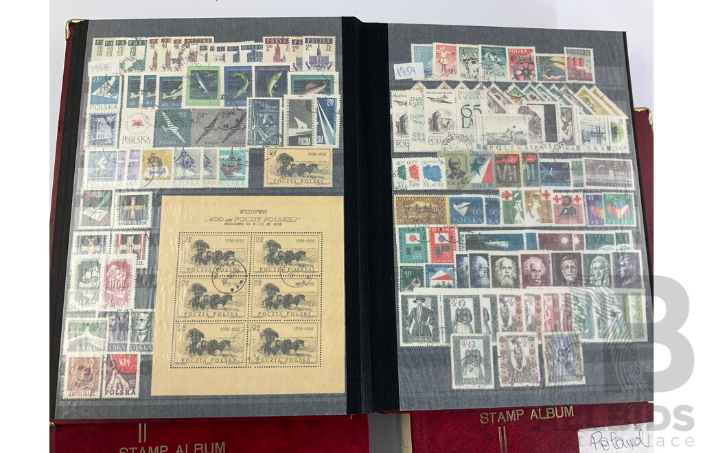 Three Albums of Poland Stamps, Examples Spanning 1921 to 1991, Including Part/Sets, Mints, Mini Sheets, Many Multiples