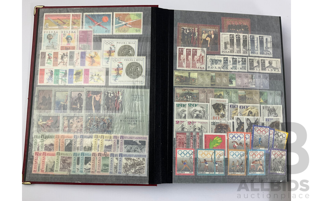Three Albums of Poland Stamps, Examples Spanning 1921 to 1991, Including Part/Sets, Mints, Mini Sheets, Many Multiples