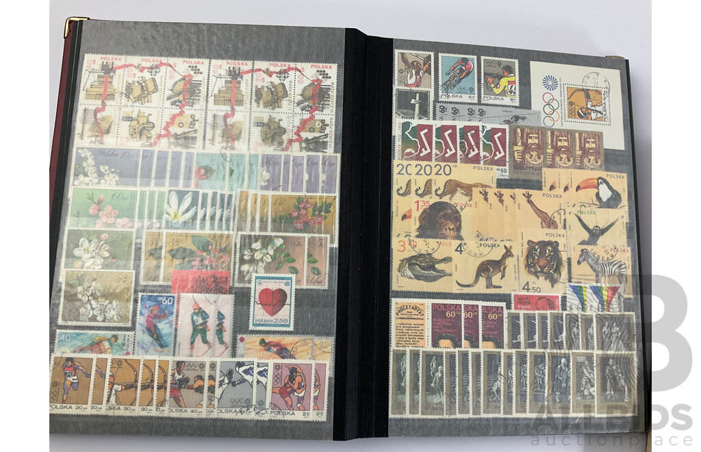 Three Albums of Poland Stamps, Examples Spanning 1921 to 1991, Including Part/Sets, Mints, Mini Sheets, Many Multiples