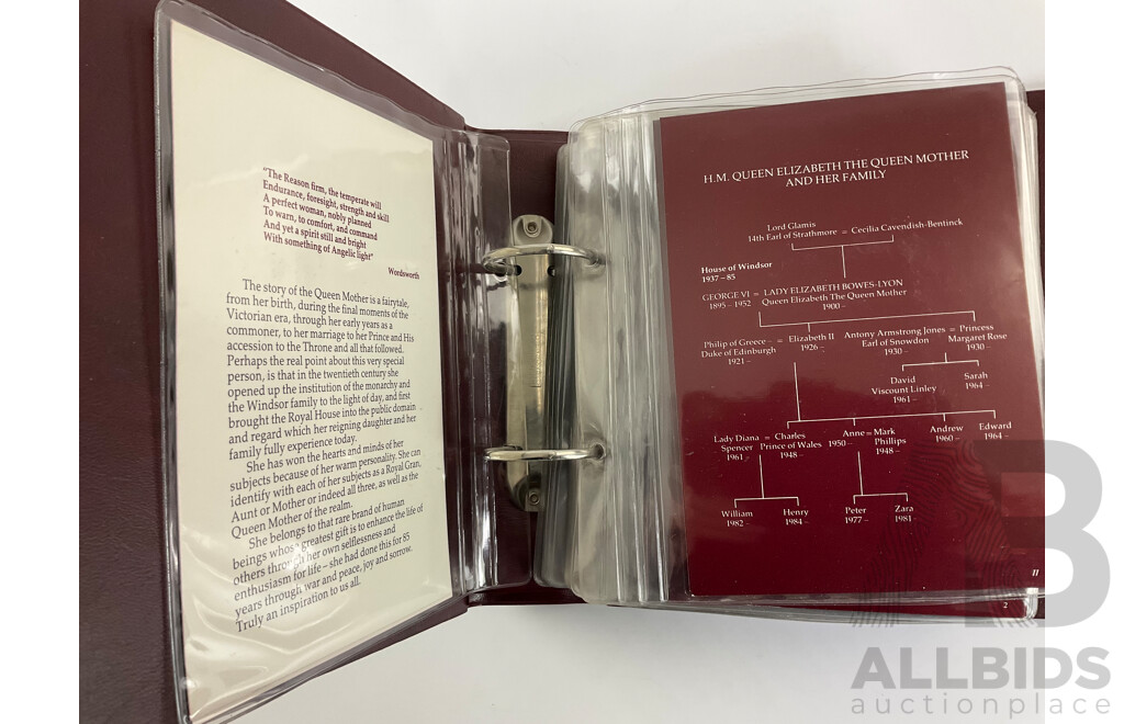 the Life and Times of the Queen Mother 22ct Gold Collection of Stamps