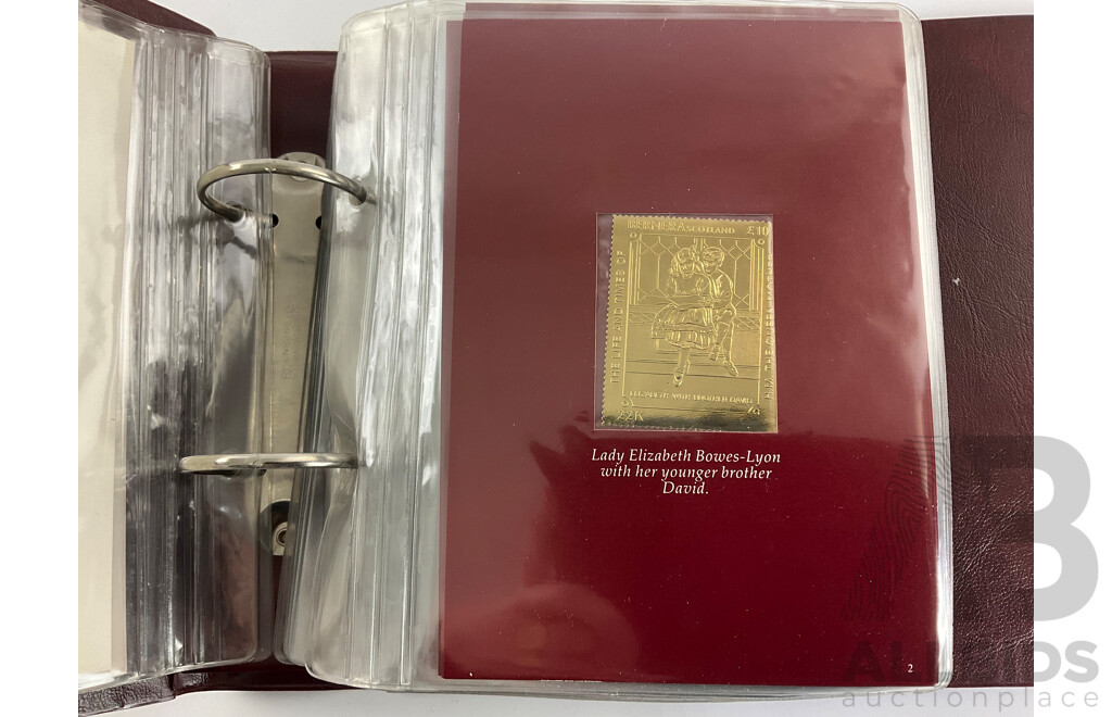 the Life and Times of the Queen Mother 22ct Gold Collection of Stamps