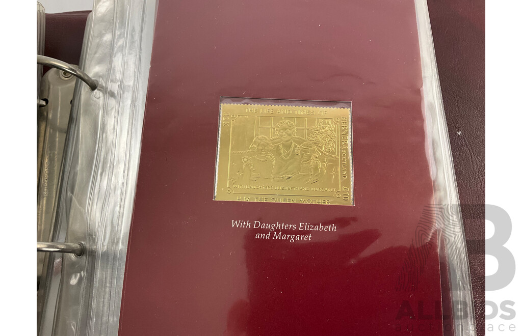 the Life and Times of the Queen Mother 22ct Gold Collection of Stamps