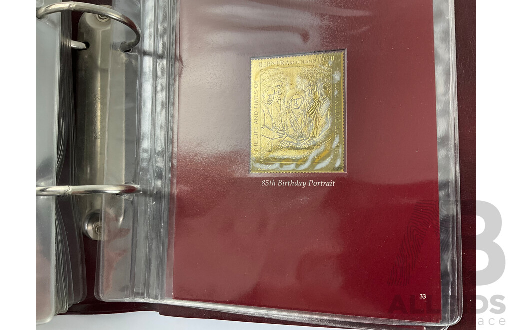 the Life and Times of the Queen Mother 22ct Gold Collection of Stamps